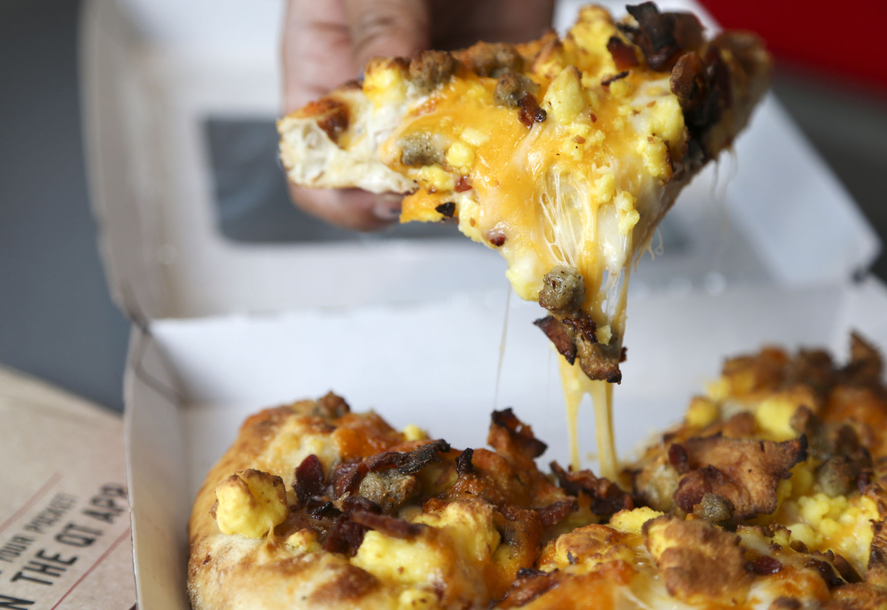 QT breakfast pizza